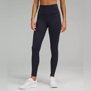 Lululemon Wunder Train 28” Navy Leggings